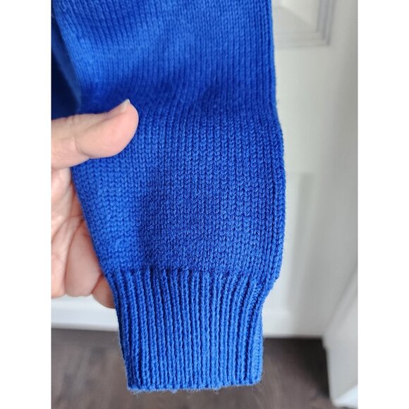 V-Neck Blue Sweater for Women - Picture 9 of 9